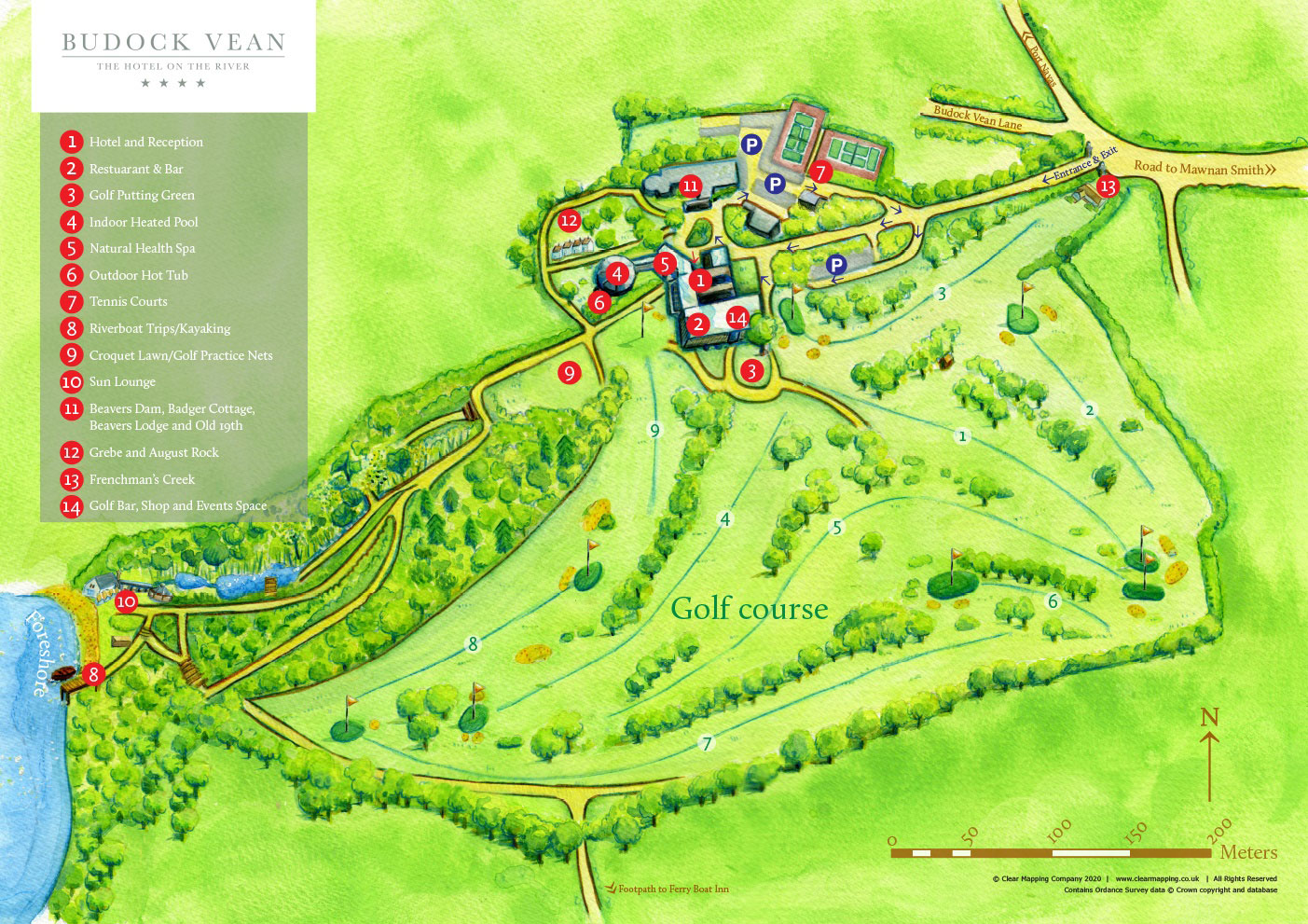 Budock Vean Hotel Corwnall | Estate Map